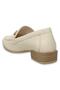 Women's Leather Casual Shoes -Cream Beige- Classic Modern Style- Buckled - Low Heel-D25Ya-3355 - 5