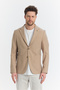 Zenova Men's Camel Half Lined Bag Pocket Spring-Summer Sports Blazer Jacket