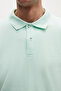 Ds Damat Regular Fit Mint 100% Cotton Long Lasting Non-Curling Polo Neck Embroidered T-Shirt - 6
