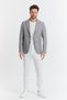 Zenova Men's Gray Half Lined Bag Pocket Spring-Summer Sports Blazer Jacket - 2