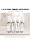 4-in-1 Leak Proof Travel Bottle Set,Refillable TSA Approved Toiletries Containers with Labels and Funnel,Pink - 2