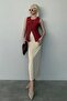 Tile Crew Neck Women's Long Vest Mg2331 - 4