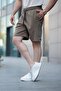Brown Basic Men's Shorts E6567 - 5