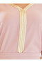 Plain Tie-Back Jalabiya with Lace Trim - 4