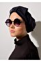 Hijab Bonnet - Navy Blue with Bow