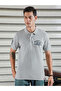 Slogan Print Regular Fit Polo Neck T-Shirt - 3
