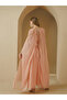 Embroidered Cape Sleeve Belted Kaftan - 5