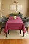 Luna Series Velvet Textured Table Cloth - Dried Rose - 3