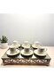 Patterned Coffee Cup Set for 6 People - 2