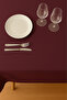 Luna Series Velvet Textured Table Cloth - Plum - 4