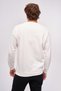 Men's Crew Neck Hem Trim Brand Detailed Diagonel Steel Sweatshirt-5521 - 4