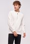 Men's Crew Neck Hem Trim Brand Detailed Diagonel Steel Sweatshirt-5521 - 2