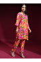 Floral Printed V Neck Tunic and Trousers Co-Ords - 4