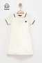 Girl's Polo Neck Embroidered Cotton Summer Short Sleeve Dress