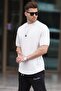 Ecru Basic Oversize Men's T-Shirt 7012