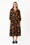 Women's 100% Woven Viscose Patterned Dress / Tie Detail / Stylish and Elegant Design - 2