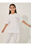 Typography Print T-Shirt and Drawstring Pyjama Set - 3