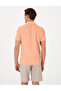 Salmon Slim Fit Knitted Textured Zippered Polo Collar T-Shirt 50310202-Vr047 - 5