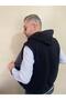 Three Thread Front Quilted Zipper Hooded Vest - 4