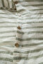 Muslin 100% Cotton Double Washed Duvet Cover Set Iron-Free Green Striped - 2