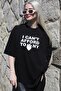 Black Printed Crew Neck Women's T-Shirt Mg1653 - 2