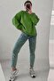 سويت شيرت أساسي بياقة دائرية باللون الأخضر MG1559 - 2