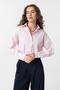 Pink Crop Poplin Women's Shirt
