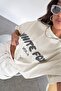 Ecru Printed Crew Neck Women's T-Shirt Mg1706