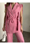 Women's Rope Tied Vest Suit - 2