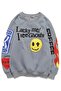 Mad Girls Smoked Printed Oversize Sweatshirt Mg1207