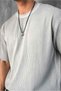 Men's Washed Corduroy Oversize T-Shirt Gray - 6