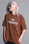 Bitter Coffee Printed Crew Neck Women's T-Shirt Mg1763 - 5
