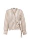 Beige Draped Kimono Women's Shirt - 5