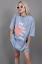 Mad Girls Blue Printed T-Shirt Mg1202 - 2