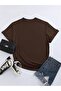 Brown Two Bow Printed Oversize T-Shirt - 2