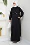 Anger Hooded Dress 1421 - Black - 4