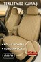 Car Seat Cushion Set Cream - Seat Protection Cover (Front & Rear Full Set) - 3