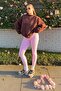 Pink High Waist Women's Leggings Mg2230 - 2
