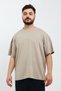 Men's Stone Oversize Modal Fabric Vibrant Non-Fading Color Silky Soft Basic T-Shirt Wide Loose Fit - 2