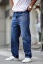 Dark Blue Men's Washed Baggy Jean 7216 - 4