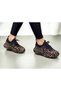 Women's Leopard Leather Patterned Stone Detailed High-Top Walking Shoes - 4