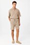 Polo Collar Textured Relaxed Men's T-Shirt - 3