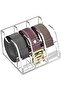 Clear Acrylic Belt Organizer with 3 Compartments for Closet and Drawer Storage and Neat Display