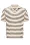 Apaş collar striped knitted men's t-shirt - 6
