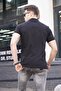 Men's Polo Neck Black T-Shirt 5822 - 2