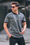 Smoked Patterned Polo Collar Men's T-Shirt 6080
