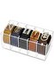Acrylic Belt Organizer with 5 Compartments for Closet Storage of Belts, Ties, and Bow Ties