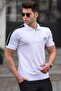White Polo Neck Men's T-Shirt 5215 - 2