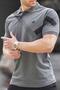 تي شيرت رجالي بياقة بولو منقوشة مدخنة 6081 - 4