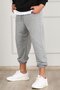 Gray Oversize Short Leg Men's Tracksuit 4832